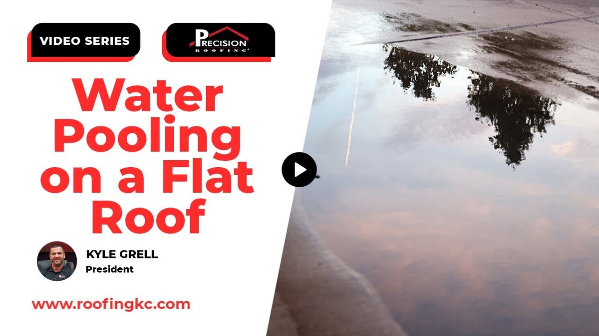 water pooling on a flat roof